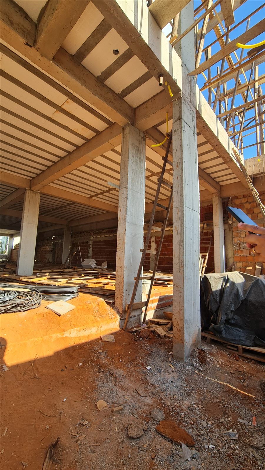 Obra com laje da Lajes São Francisco em Brasília